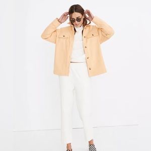 Madewell Brushed Herringbone Knit Shirt Jacket